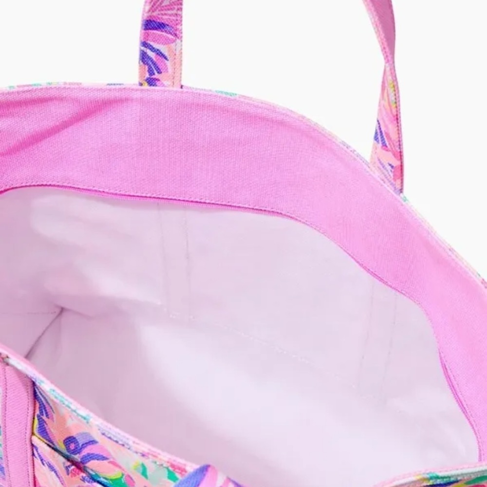 NWT LILLY PULITZER WINNI COVER-UP/ MERCATO TOTE/HAT SET IT WAS ALL A DREAM FIRM - Picture 8 of 10